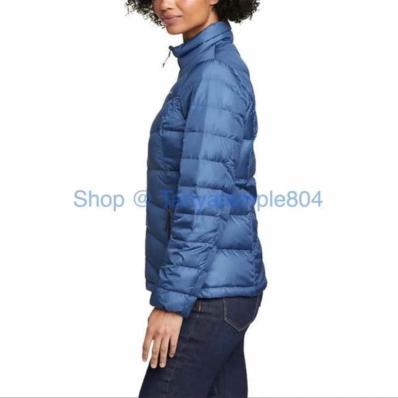 Eddie Bauer Womens' Chevron Quilt Down Jacket - Picture 1 of 5